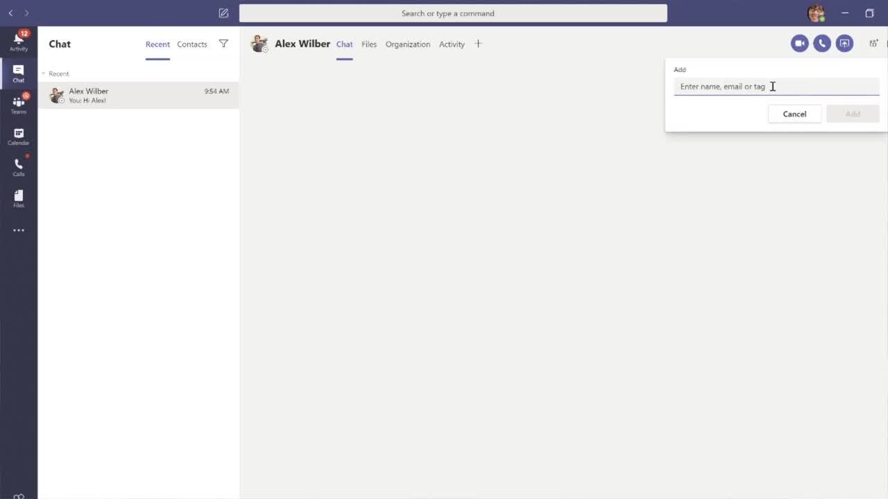 New to Microsoft Teams? Start a Chat