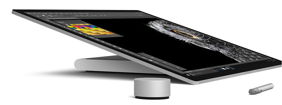 Microsoft Surface Dial - Cursor (puck) - wireless - Bluetooth 4.0 - magnesium - commercial - for Surface Laptop