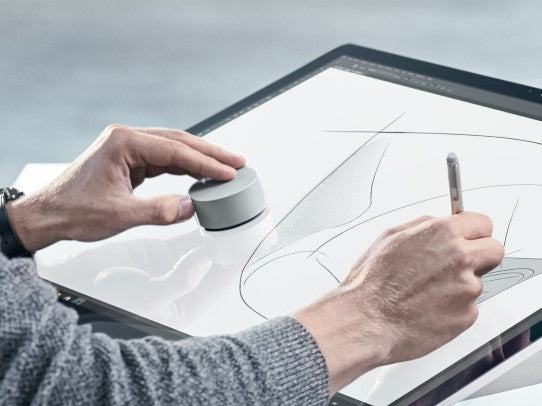 Microsoft Surface Dial - Cursor (puck) - wireless - Bluetooth 4.0 - magnesium - commercial - for Surface Laptop