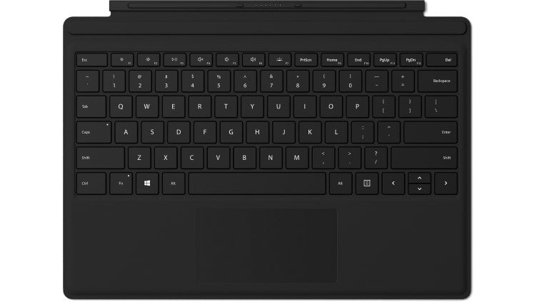 Microsoft Surface Pro Type Cover with Fingerprint ID - Keyboard - with trackpad, accelerometer - backlit - QWERTY - US - black - commercial - for Surface Pro (Mid 2017), Pro 3, Pro 4