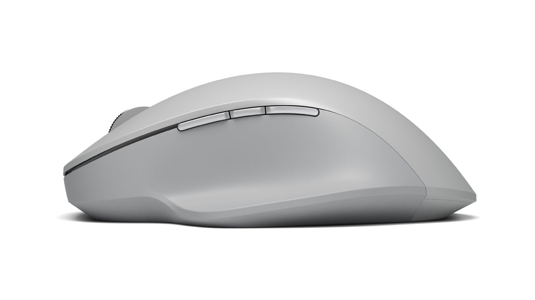Microsoft Surface Precision Mouse - Mouse - ergonomic - right-handed - optical - 6 buttons - wireless, wired - USB, Bluetooth 4.2 LE - gray - commercial
