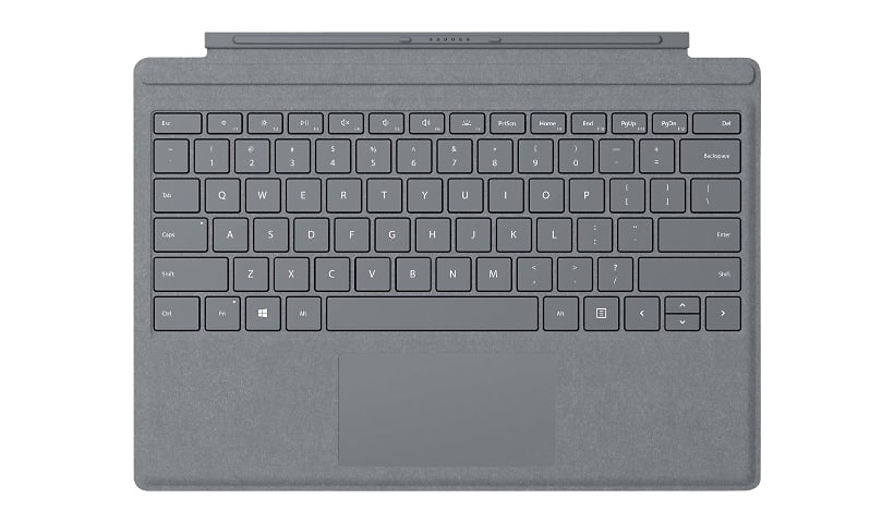 Microsoft Surface Pro Signature Type Cover - Keyboard - with trackpad - backlit - QWERTY - US - light charcoal - commercial - for Surface Pro (Mid 2017), Pro 3, Pro 4, Pro 6