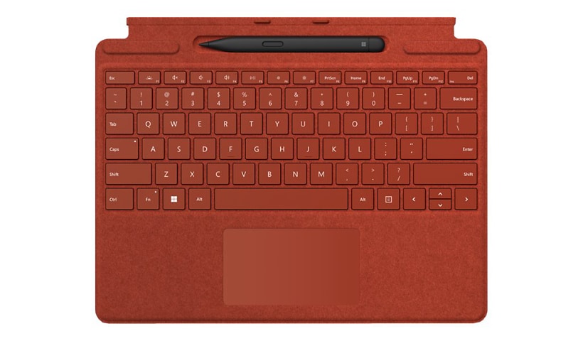 Microsoft Pro Signature Keyboard - Poppy Red - with Surface Slim Pen 2 - for Surface Pro X and Surface Pro 8