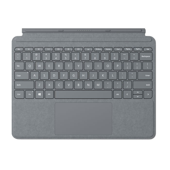 Microsoft Surface Go Type Cover - Keyboard - with trackpad, accelerometer - backlit - QWERTY - English - light charcoal - for Surface Go, Go 2